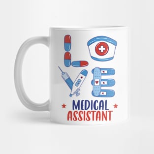 Love Medical Assistant Independence Day Celebration MA Nurse Mug